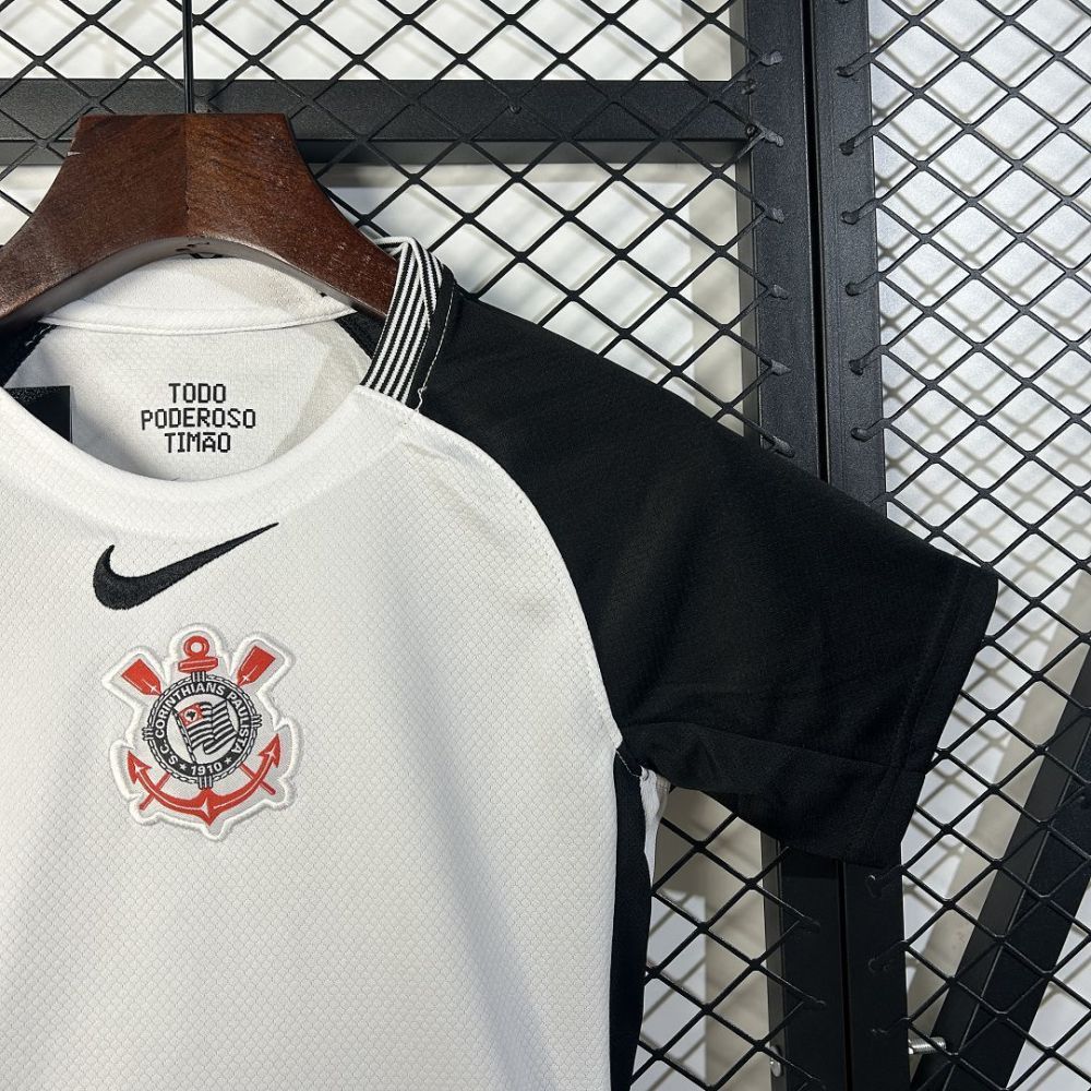 Corinthians Soccer Jersey Home Kids Kit Jersey+Shorts 2025