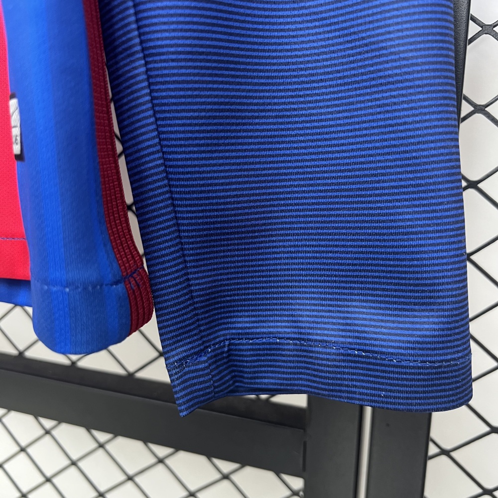 Barcelona Retro Jersey Home Long Sleeve Soccer Shirt 2016-17