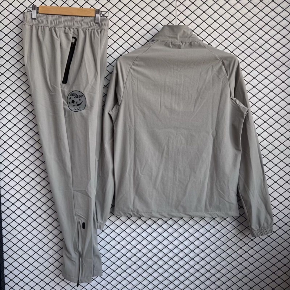 Algeria Windbreaker With Pants Gray 2026 World Cup