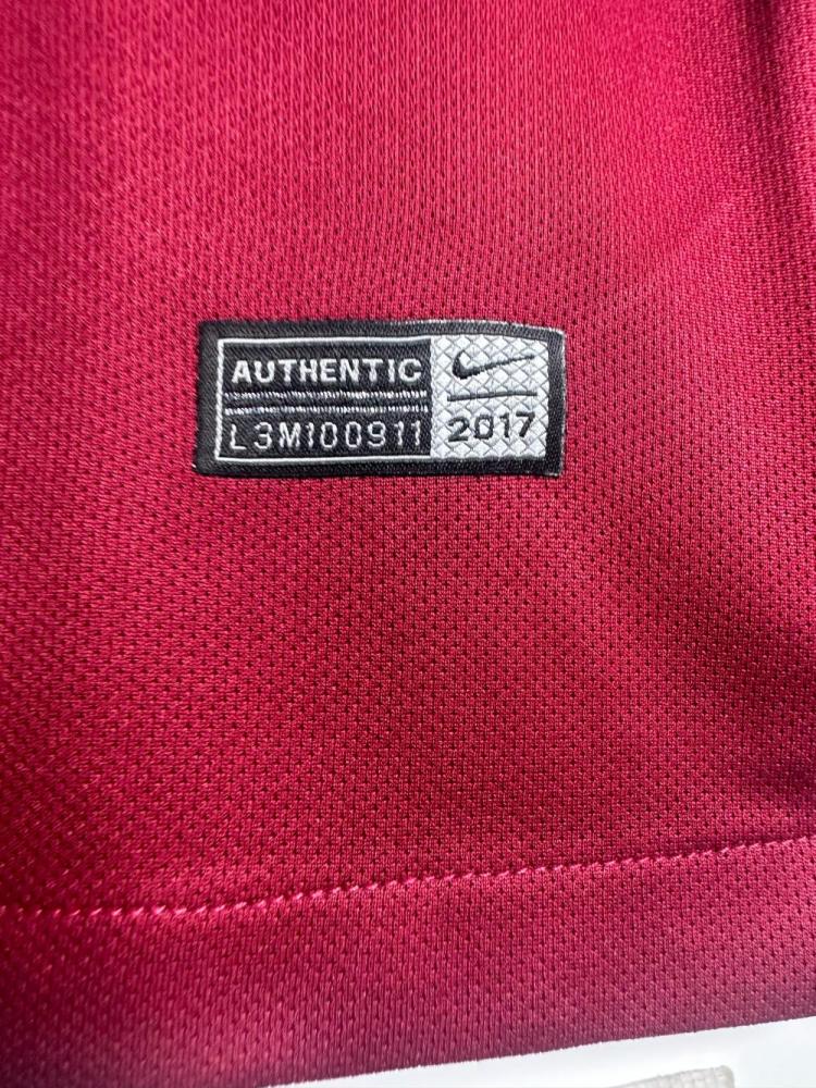 Roma Retro Soccer Jersey Home Long Sleeve Custom Shirt 2017/18