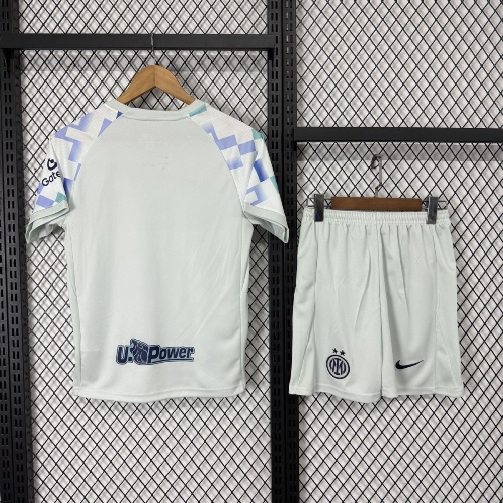 Inter Milan Soccer Jersey Away Kids Kit Jerseys+Shorts 2025/26