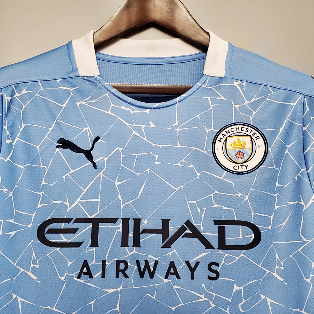 Manchester City Retro Football Jersey Home Shirt 2020/21
