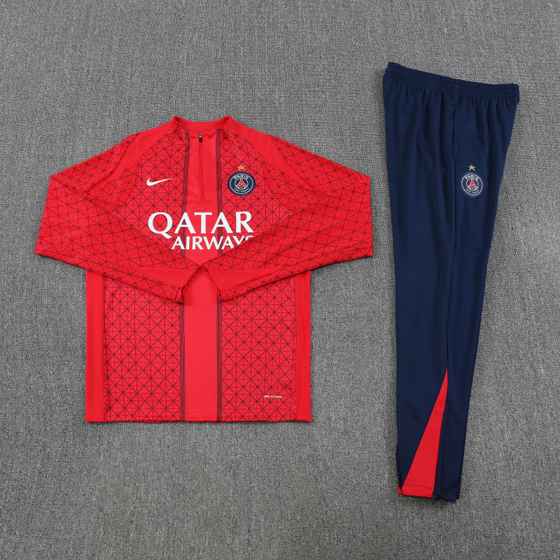 PSG Training Kit (Sweatshirt+Pants) Red 2025/26
