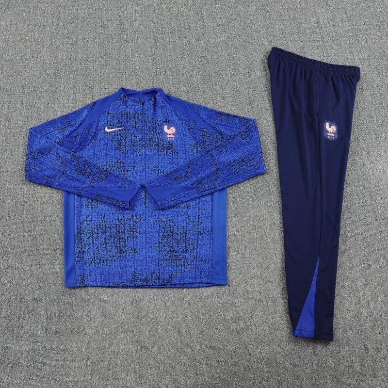 France Training Kit (Sweatshirt +Pants) Blue World Cup 2026
