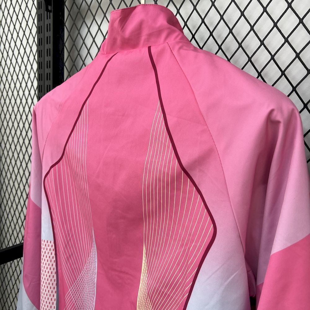 Barcelona Retro Reversible Double-Sides Windbreaker Jacket Green&Pink 2025/26