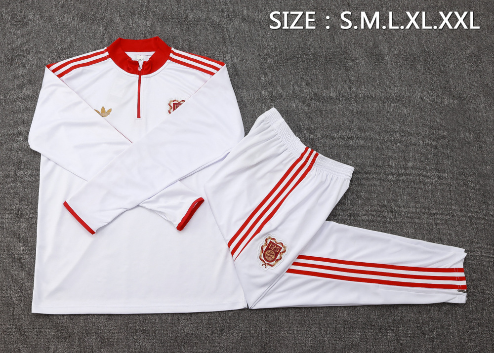 Bayern Munich Training Kit (Sweatshirt+Pants) White 2025/26 - 125th Anniversary