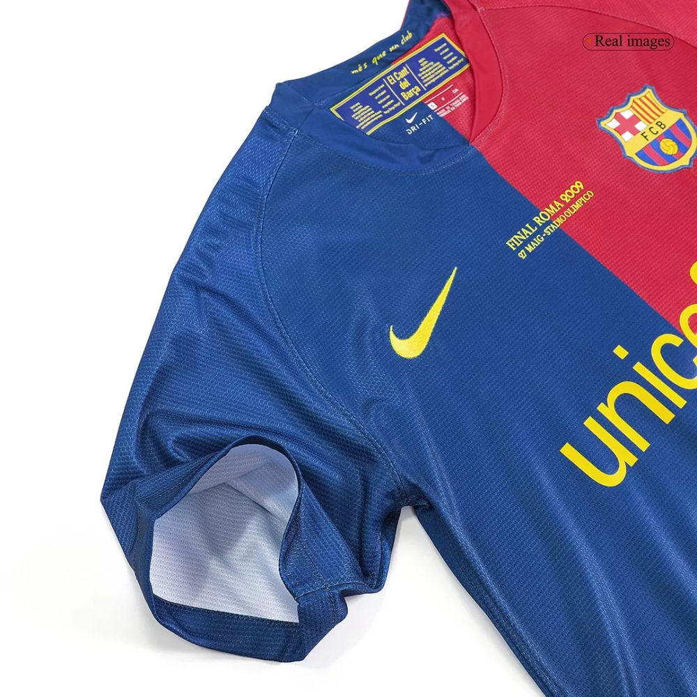 Messi#10 Barcelona Retro Jersey Home Soccer Shirt 2008/09 - UCL