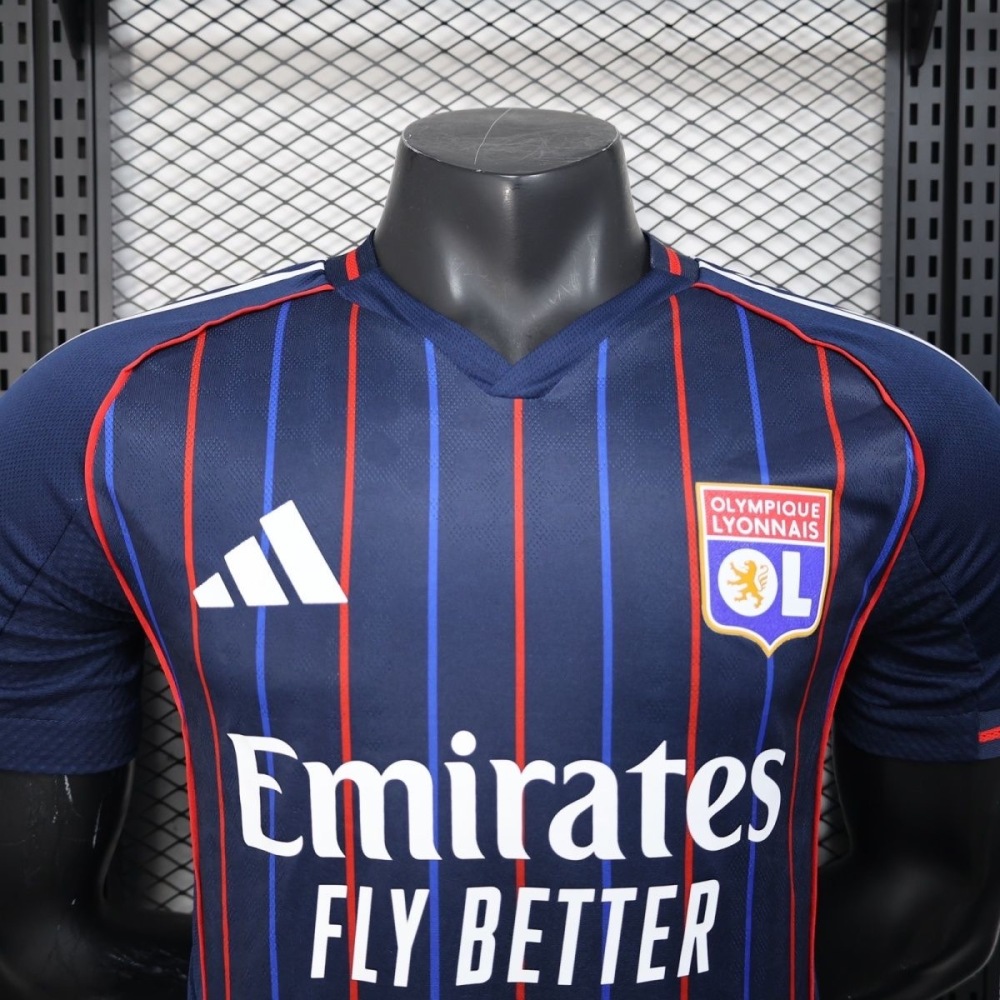 Olympique Lyonnais Authentic Soccer Jersey Away Shirt 2025-26
