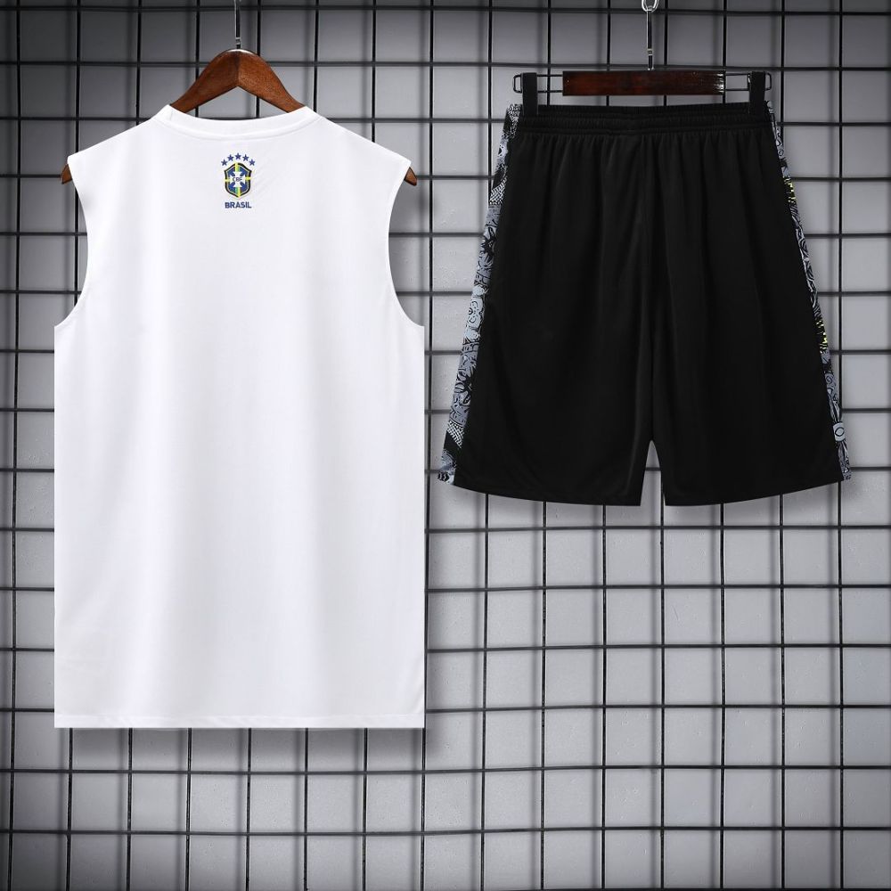 Brazil Sleeveless Training Kit White 2025