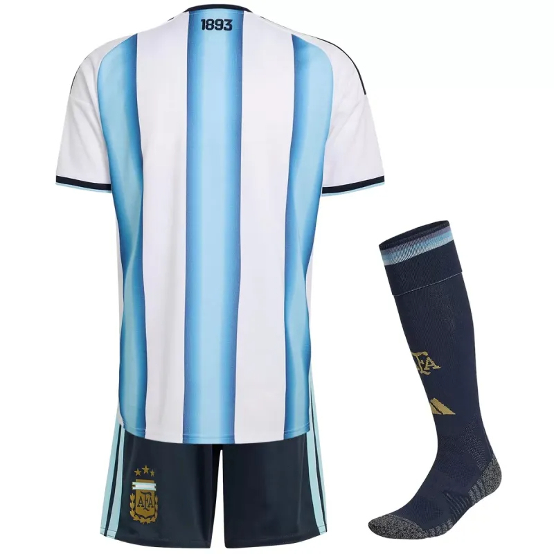 Argentina Home Soccer Uniform Kids Full Kit World Cup 2026