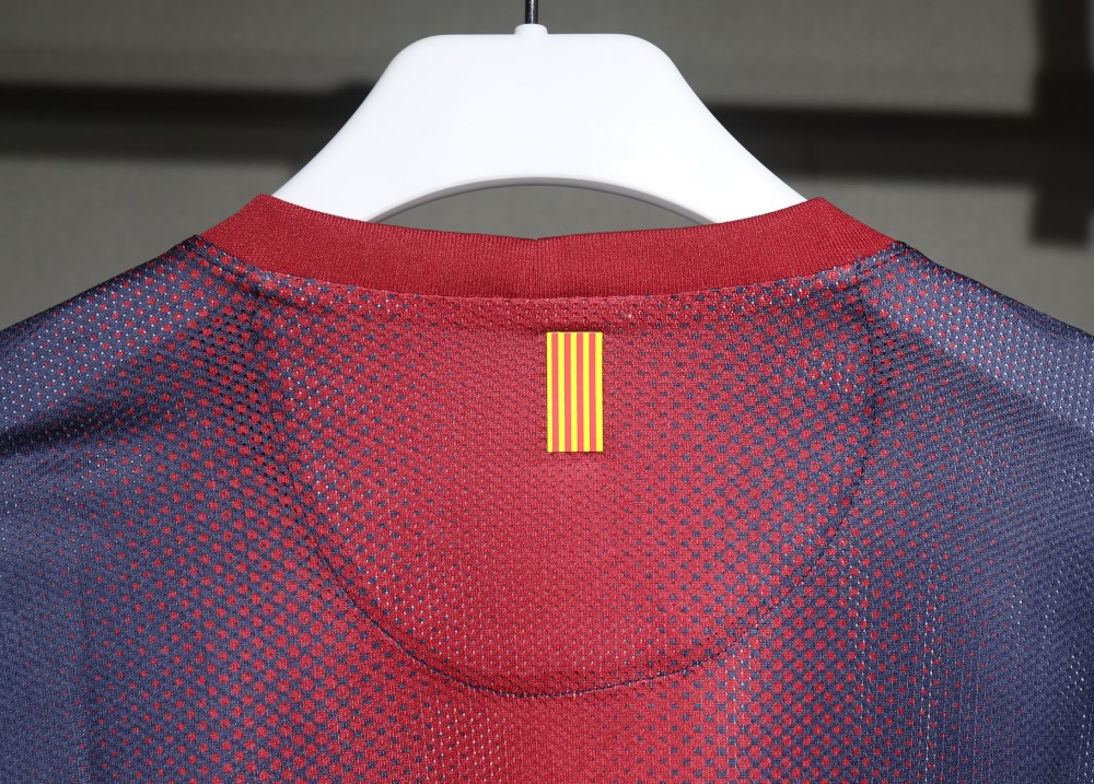 Authentic Barcelona Retro Jersey Home Long Sleeve Soccer Shirt 2012-13