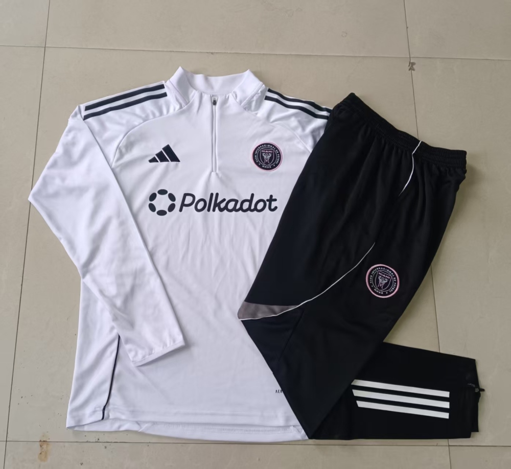 Kids Inter Miami Training Kit (Sweatshirt+Pants) White 2025
