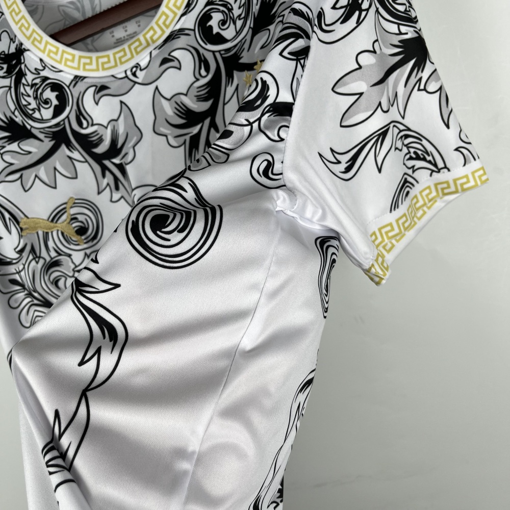 Italy Soccer Jersey x Versace White Special Edition Custom Shirt 2024