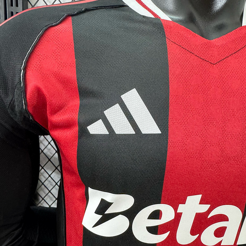 River Plate Authentic Soccer Jersey Away Long Sleeve Shirt 2025/26 - With Sponsors