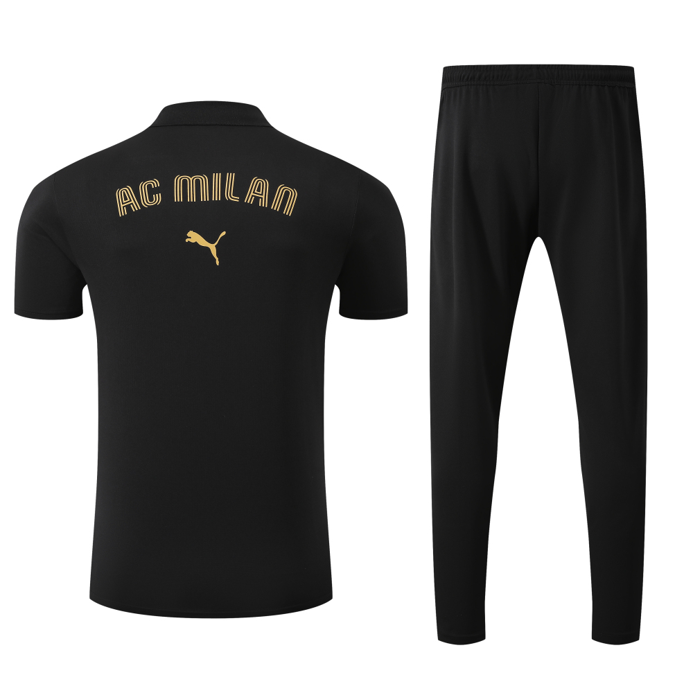 AC Milan Training Kit (Polo+Pants) Black 2025/26