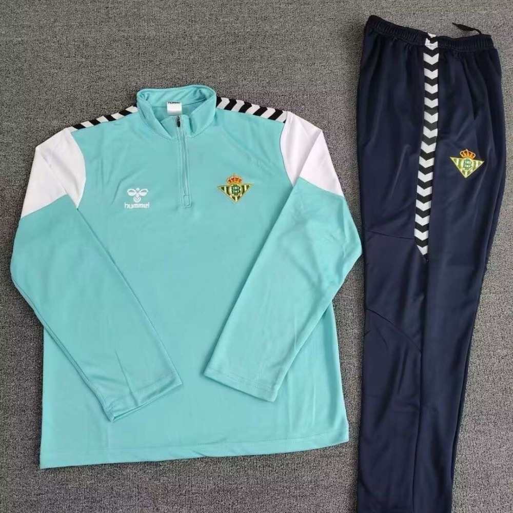 Kids Real Betis Training Kit (Sweatshirt+Pants) Light Green 2025/26