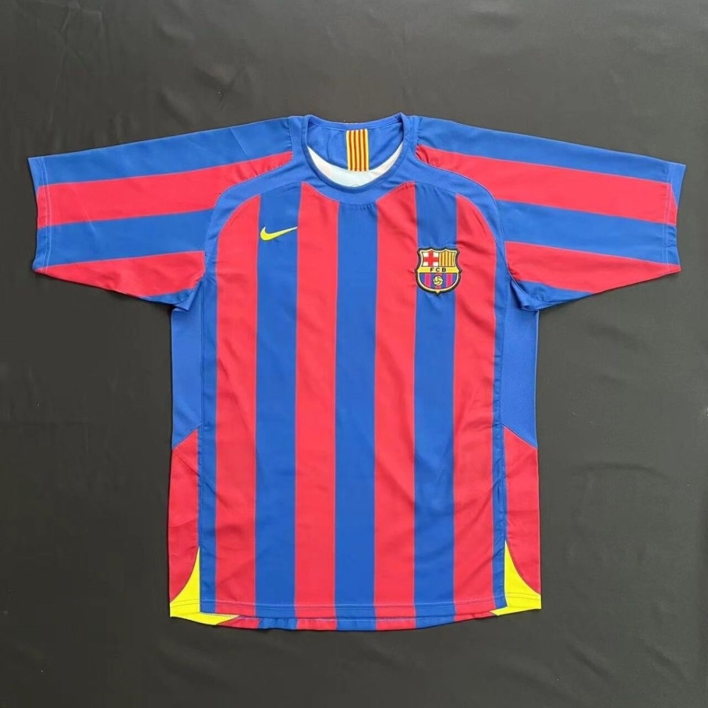 Barcelona Retro Jersey Home Soccer Shirt 2005-06