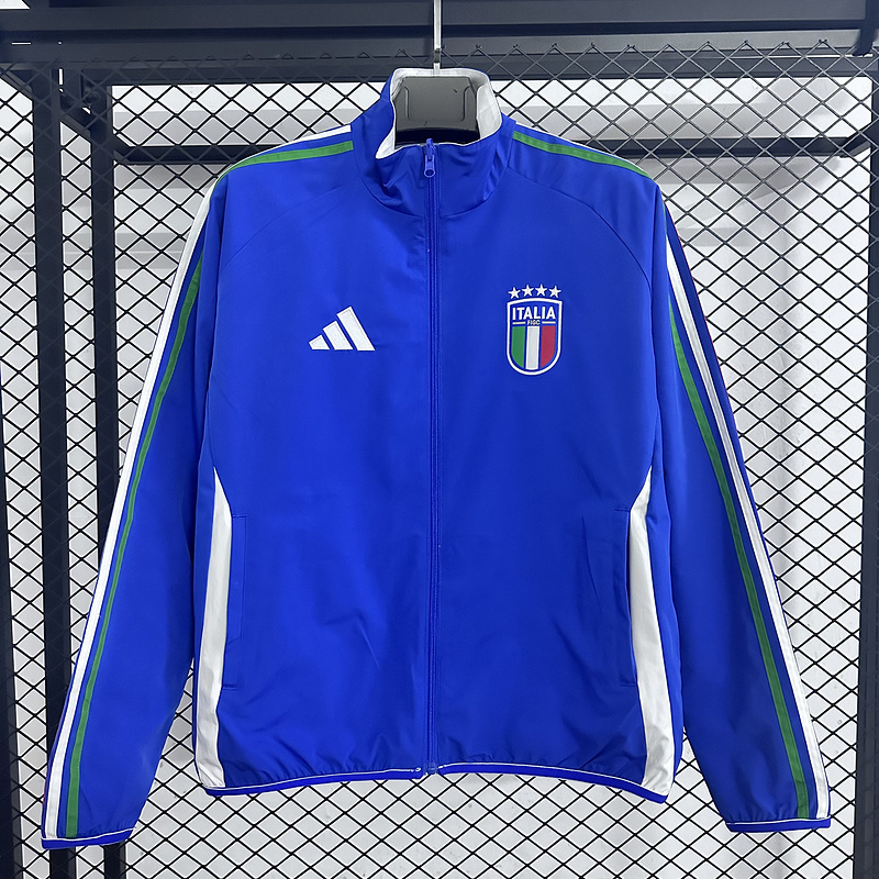 Italy Reversible Double-Sides Windbreaker Jacket Blue&White 2025