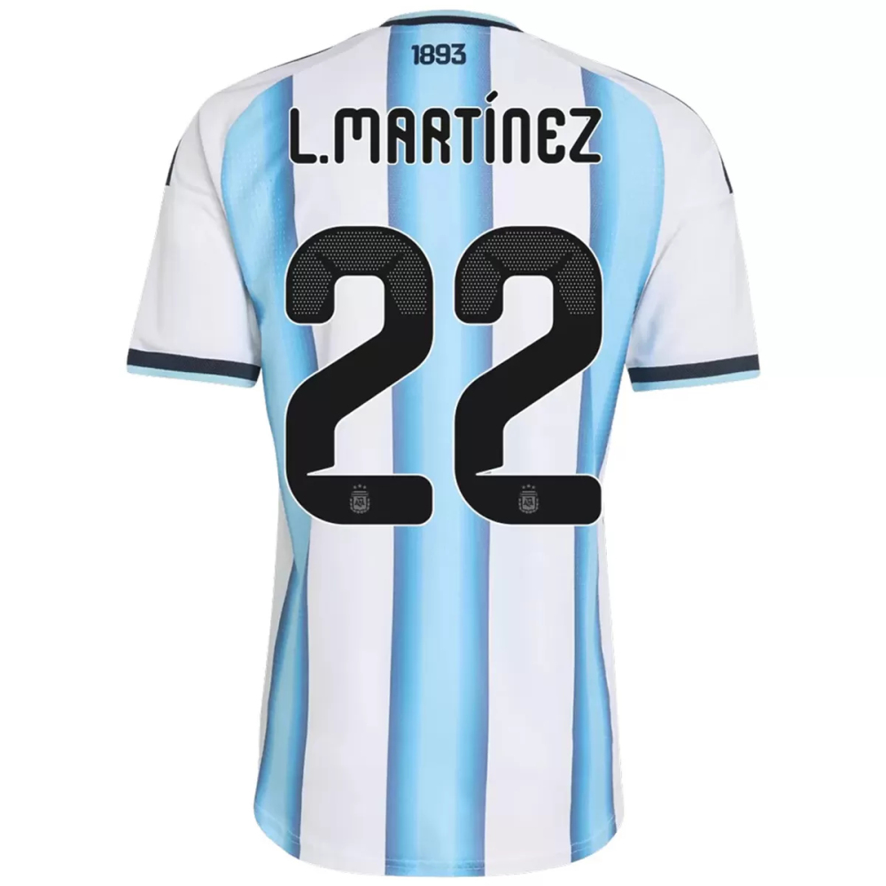 L.MARTÍNEZ #22 Argentina Authentic Soccer Jersey Home Shirt World Cup 2026