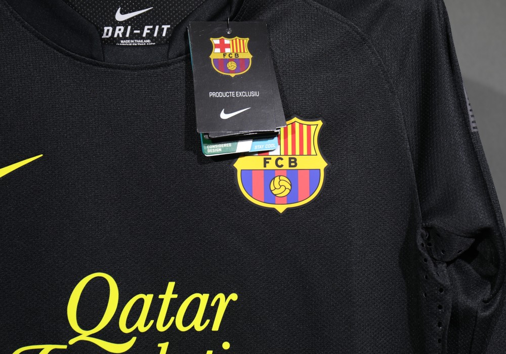 Authentic Barcelona Retro Jersey Away Long Sleeve Soccer Shirt 2011-12