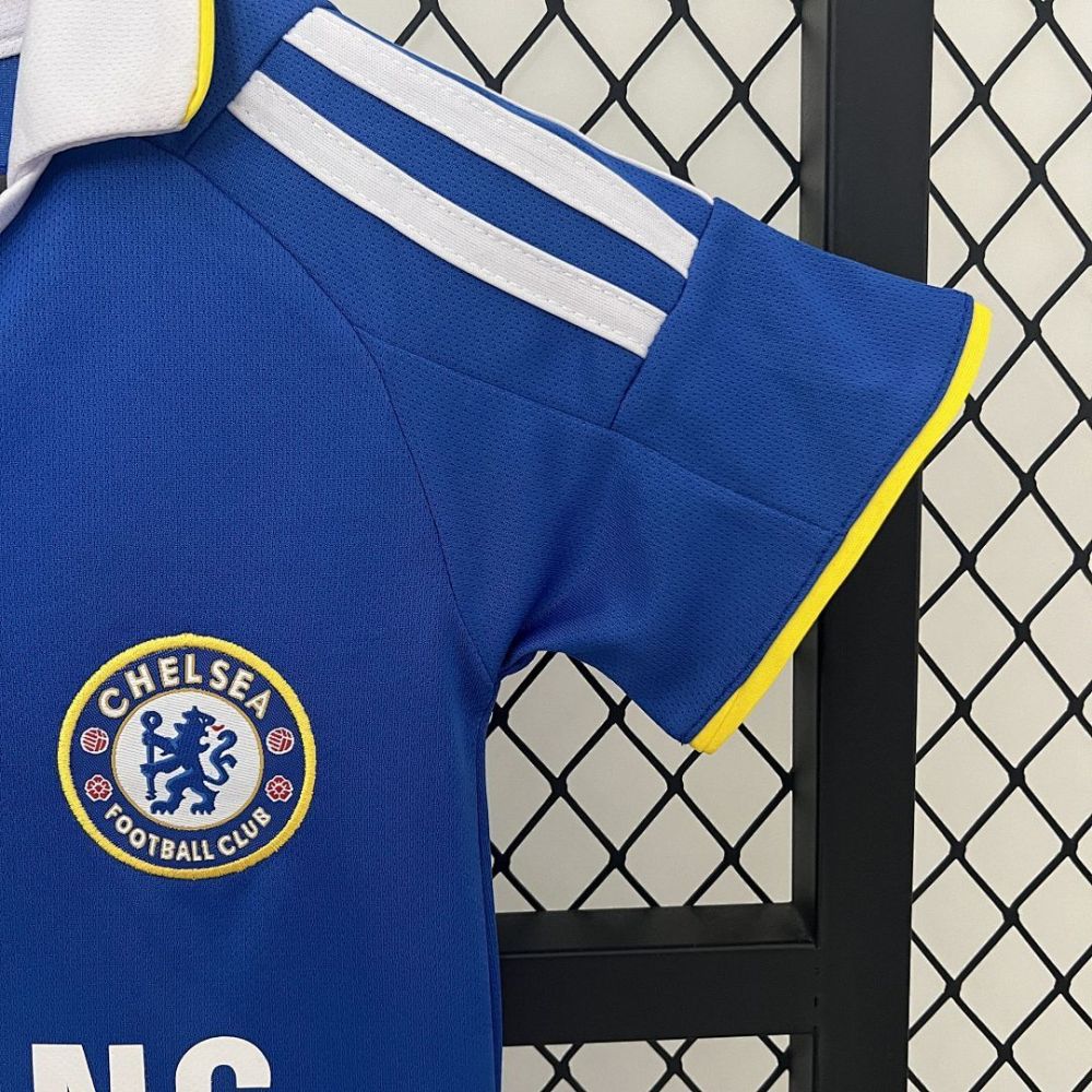 Chelsea Retro Football Jersey Home Champions League Kids Kit Jersey+Shorts 08-09