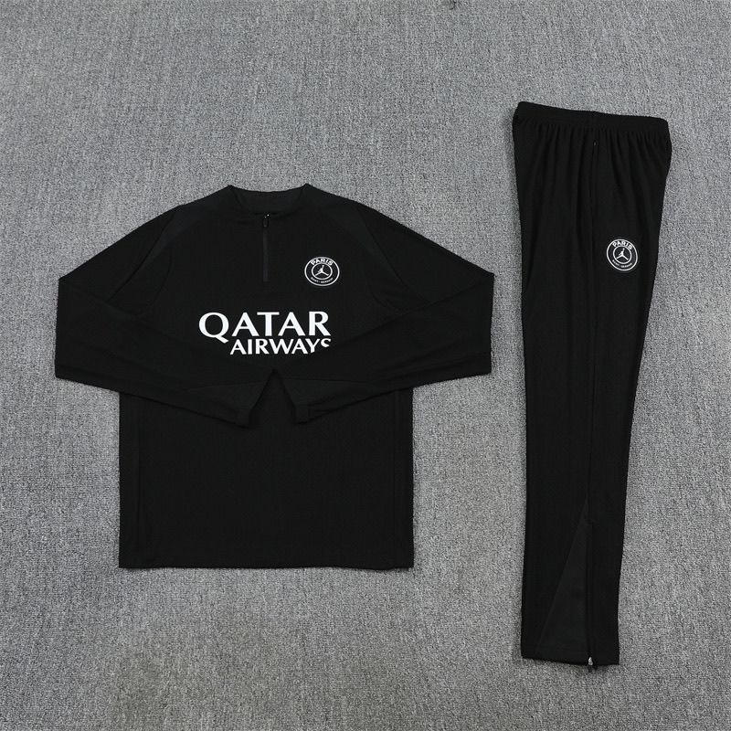 Kids PSG Training Kit (Sweatshirt+Pants) Black 2025/26