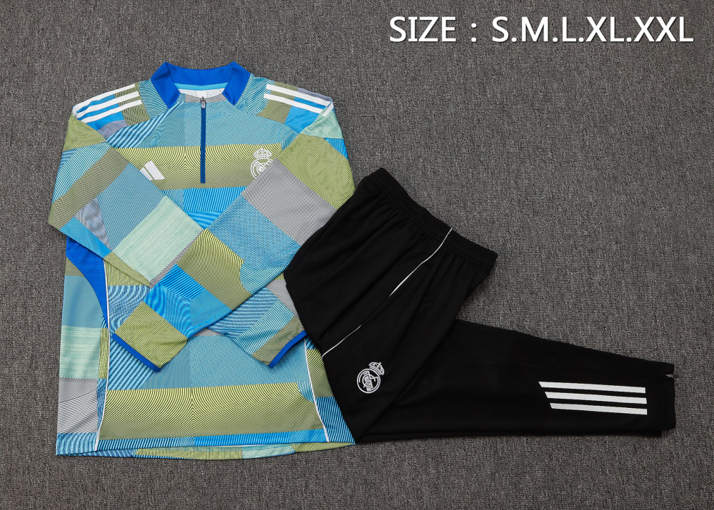 Real Madrid Training Kit (Sweatshirt+Pants) Green 2025/26