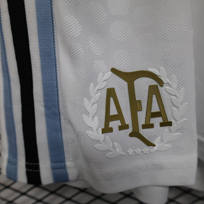 Argentina Authentic Soccer Jersey White Shorts 2025