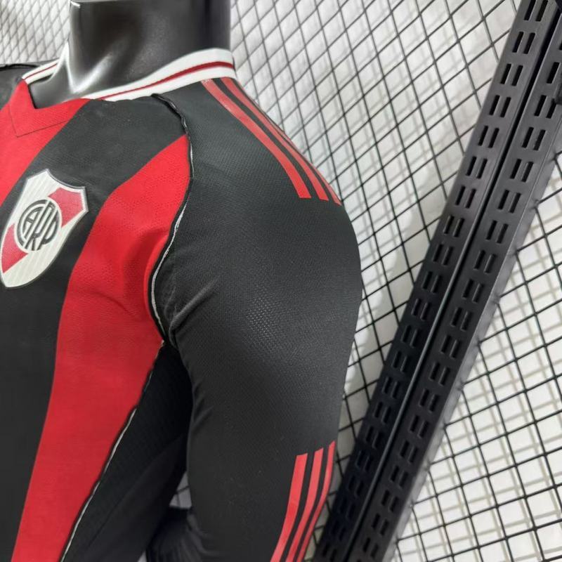 River Plate Authentic Soccer Jersey Away Long Sleeve Shirt 2025/26