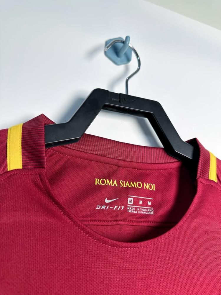 Roma Retro Soccer Jersey Home Long Sleeve Custom Shirt 2017/18
