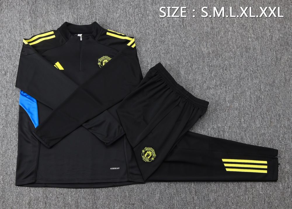 Manchester United Training Kit (Sweatshirt+Pants) Black 2025/26