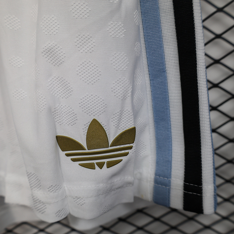 Argentina Authentic Soccer Jersey White Shorts 2025