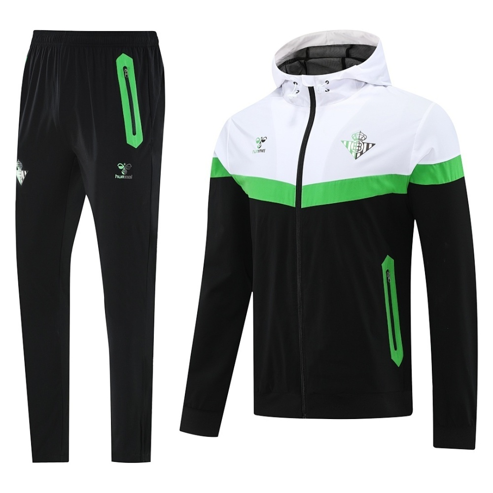 Real Betis Retro Hoodie Training Kit (Windbreaker+Pants) Green 2025/26
