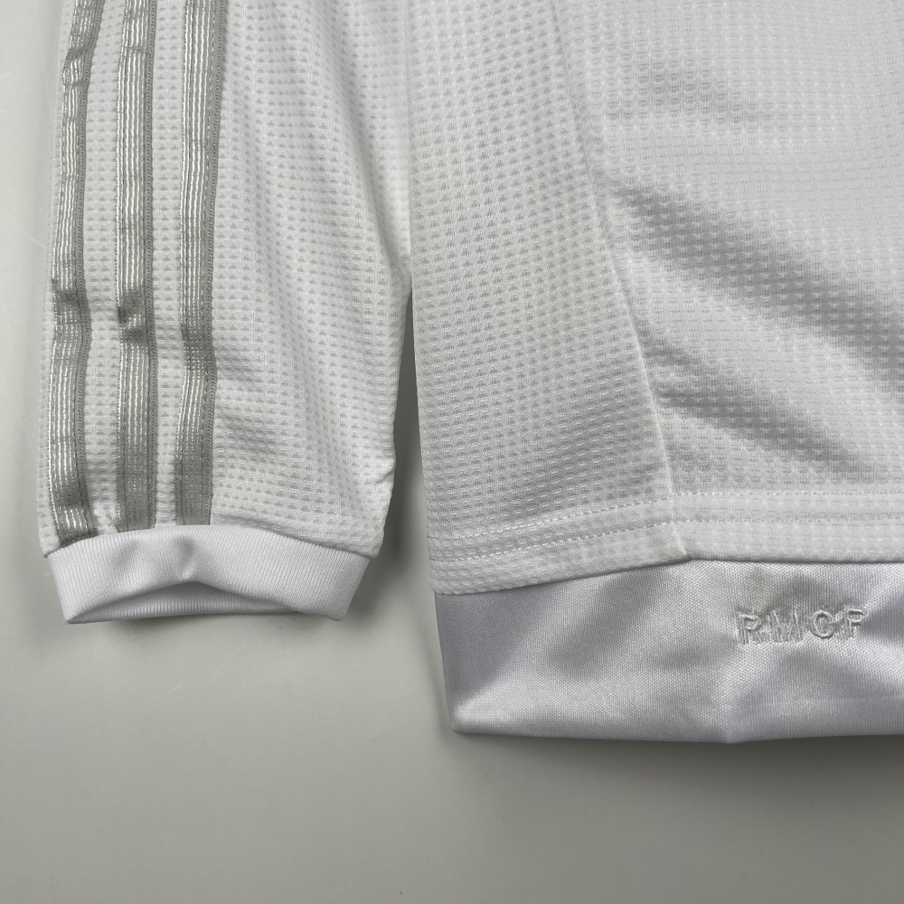 Real Madrid Retro Jersey Home Long Sleeve Custom Soccer Shirt 2015/16