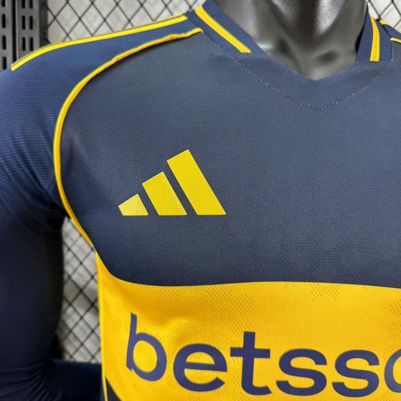 Boca Juniors Authentic Soccer Jersey Home Long Sleeve Shirt 2025/26