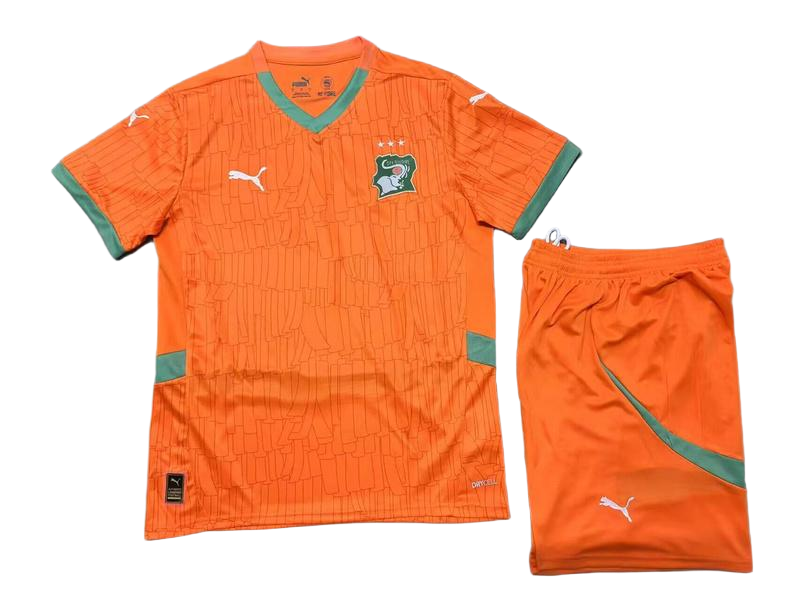 Ivory Coast Soccer Jersey Home Kids Kit Jersey+Shorts World Cup 2024-25