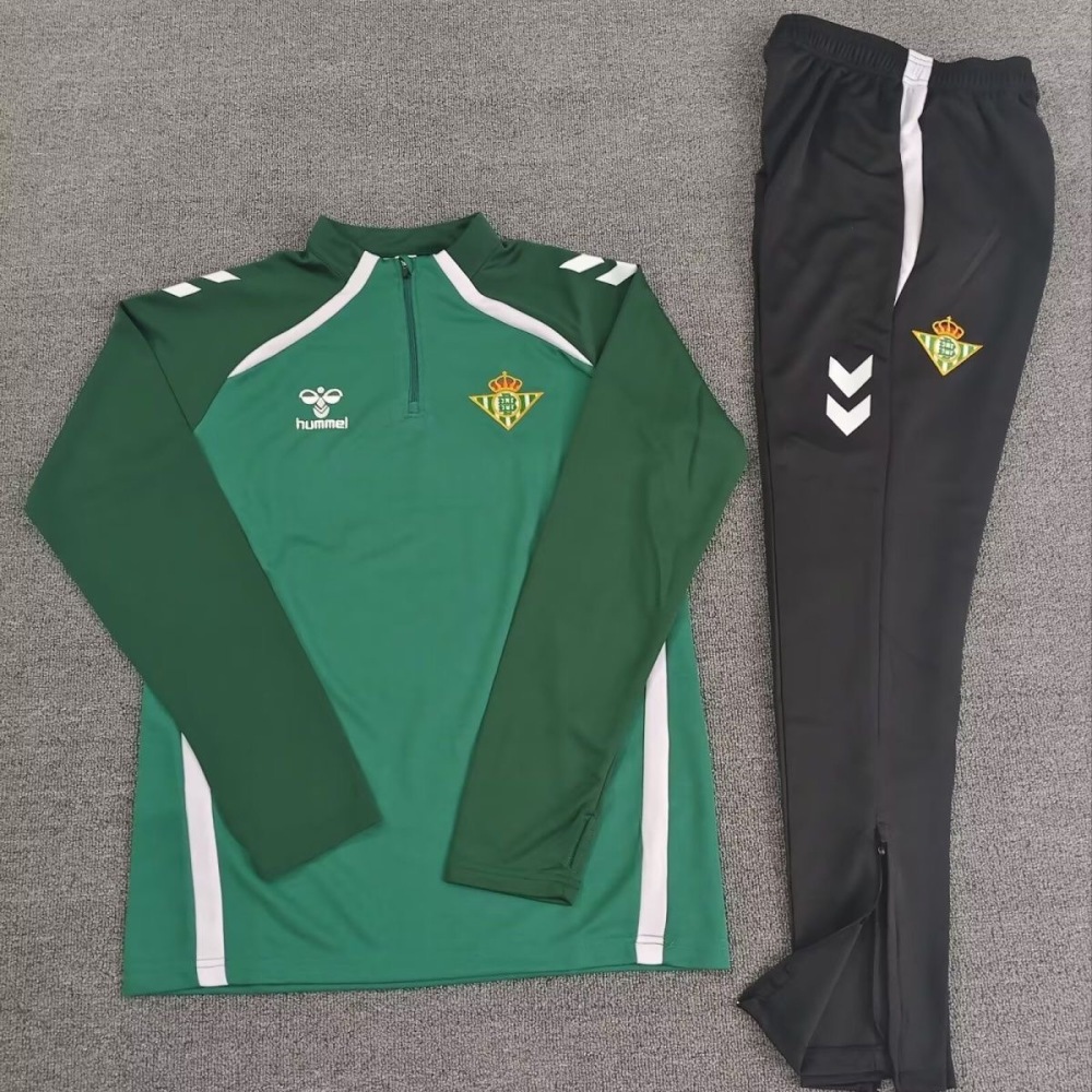 Real Betis Training Kit (Sweatshirt+Pants) Green 2025/26