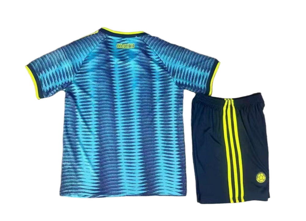 Colombia Soccer Jersey Away Kids Kit Jersey+Shorts World Cup 2026