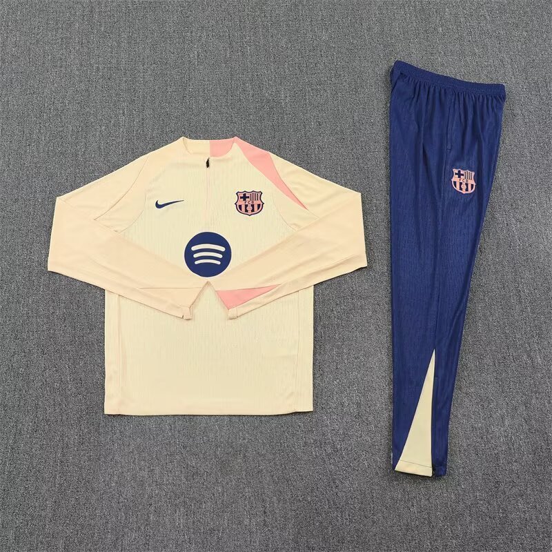 Barcelona Authentic Training Kit (Sweatshirt+Pants) Yellow 2025/26 - Player Version