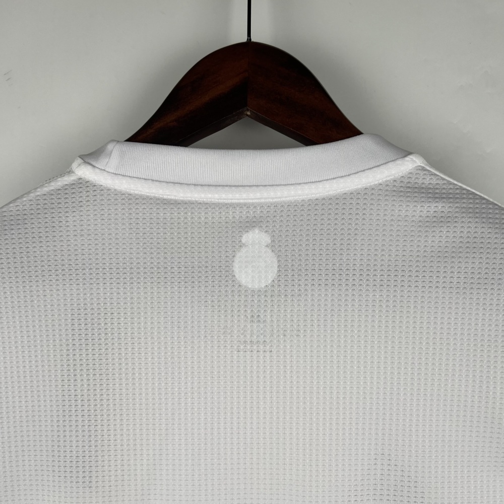 Real Madrid Retro Jersey Home Long Sleeve Custom Soccer Shirt 2015/16
