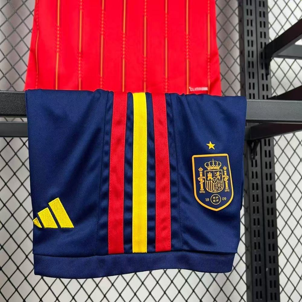 Spain Soccer Jersey Home Kids Kit Jersey+Shorts World Cup 2026