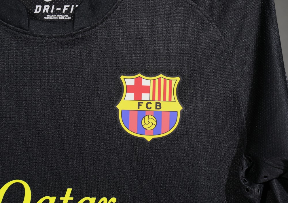 Authentic Barcelona Retro Jersey Away Long Sleeve Soccer Shirt 2011-12