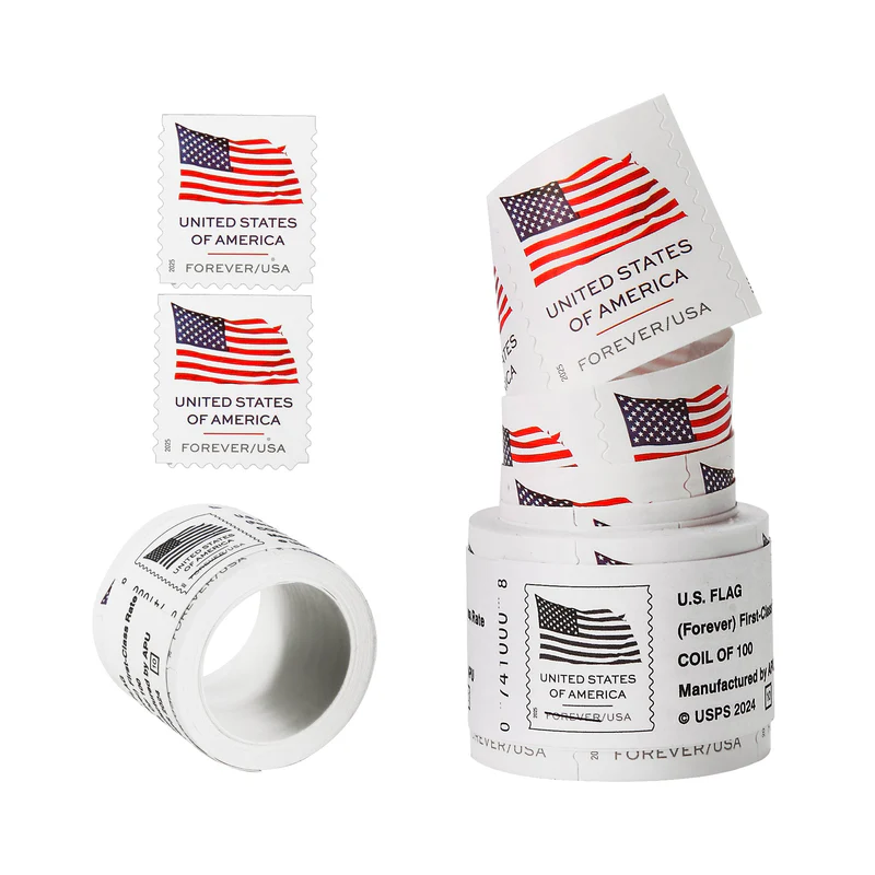 2025 US Flags Rolls Forever First Class Postage Stamps