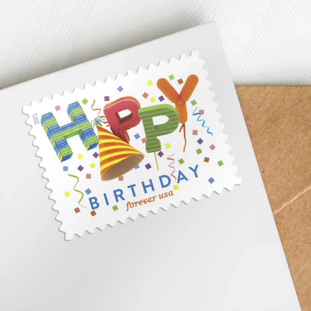 2021 Happy Birthday Forever First Class Postage Stamps