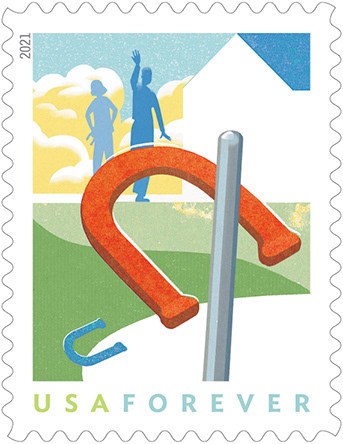 2021 Backyard Games Forever First Class Postage Stamps