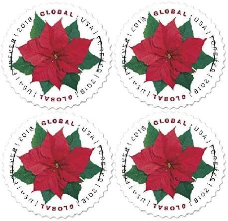 2018 poinsettia Forever First Class Postage Stamps