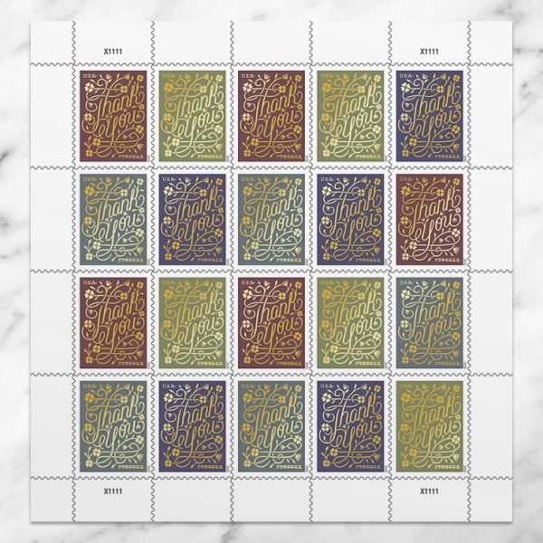 2020 Thank You  Forever First Class Postage Stamps
