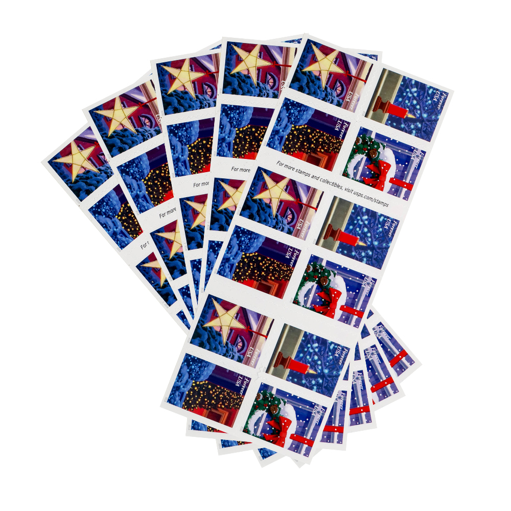 2016 Holiday Windows( Christmas Candle) Forever First Class Postage Stamps