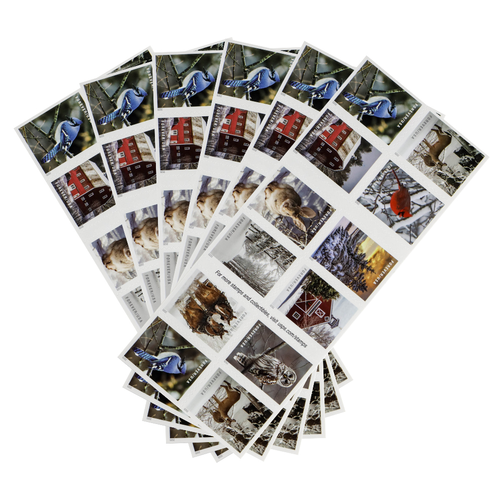 2020 Winter Scenes Forever First Class Postage Stamps