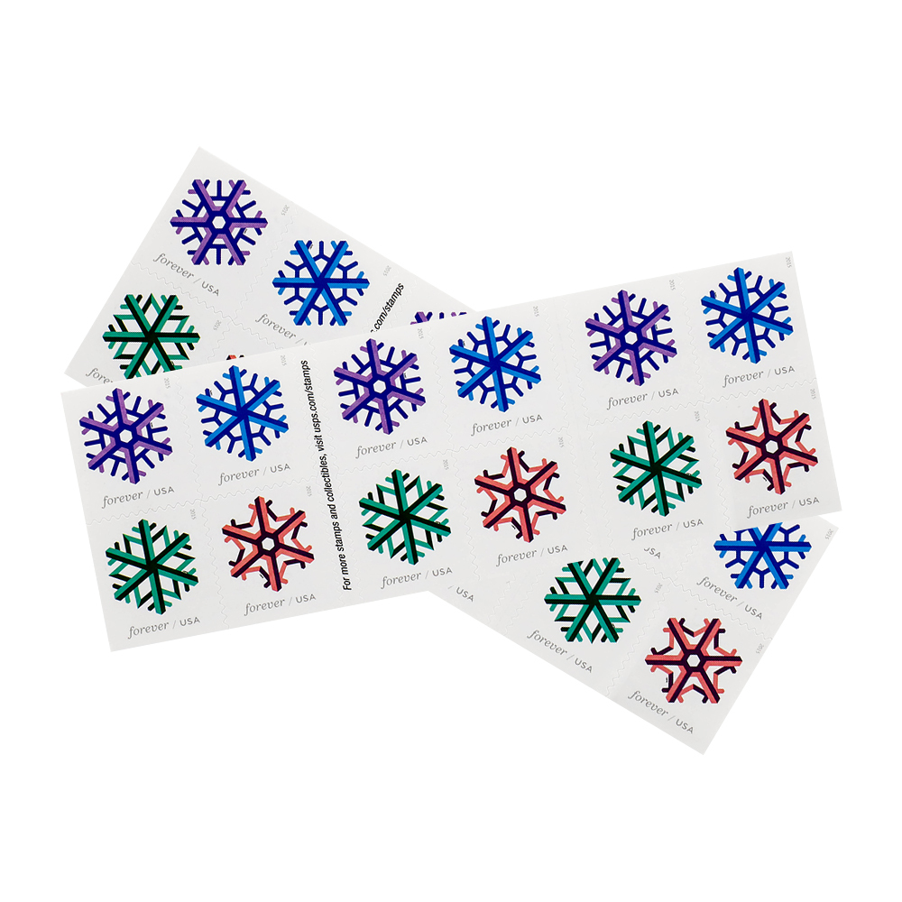 2015 Geometric Snowflakes Forever First Class Postage Stamps